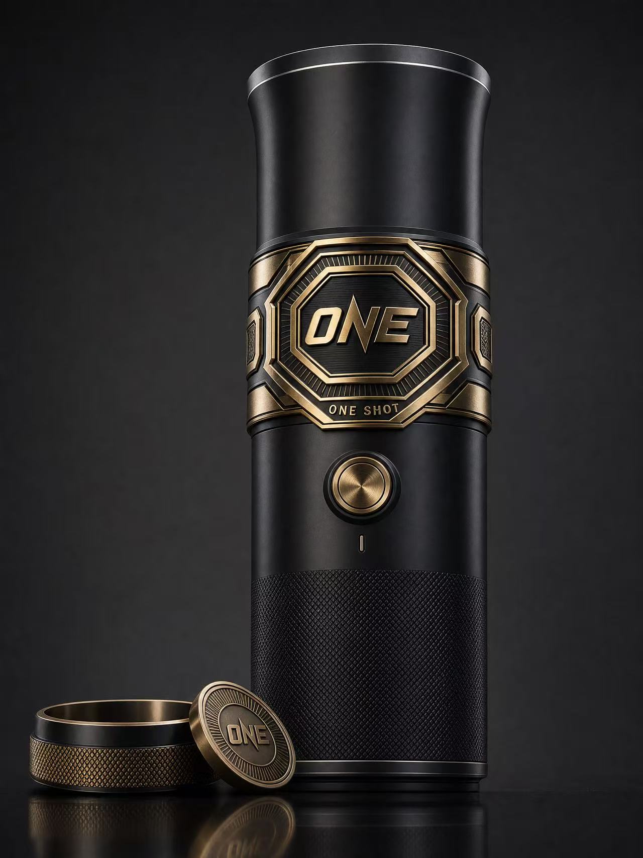 PURA K1 ONE Championship co-branded edition in black and gold with engraved ONE emblem